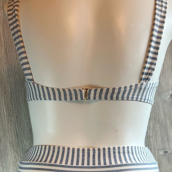 NWT Freshwater underwire striped chambray color bikini top size XXL - Picture 4 of 8